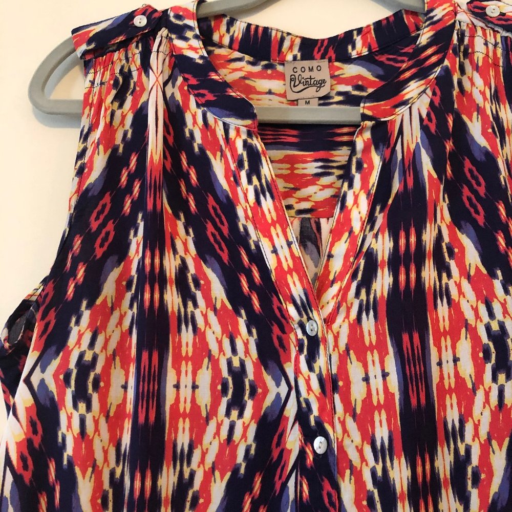 Fun Bright Geometric Tank Top